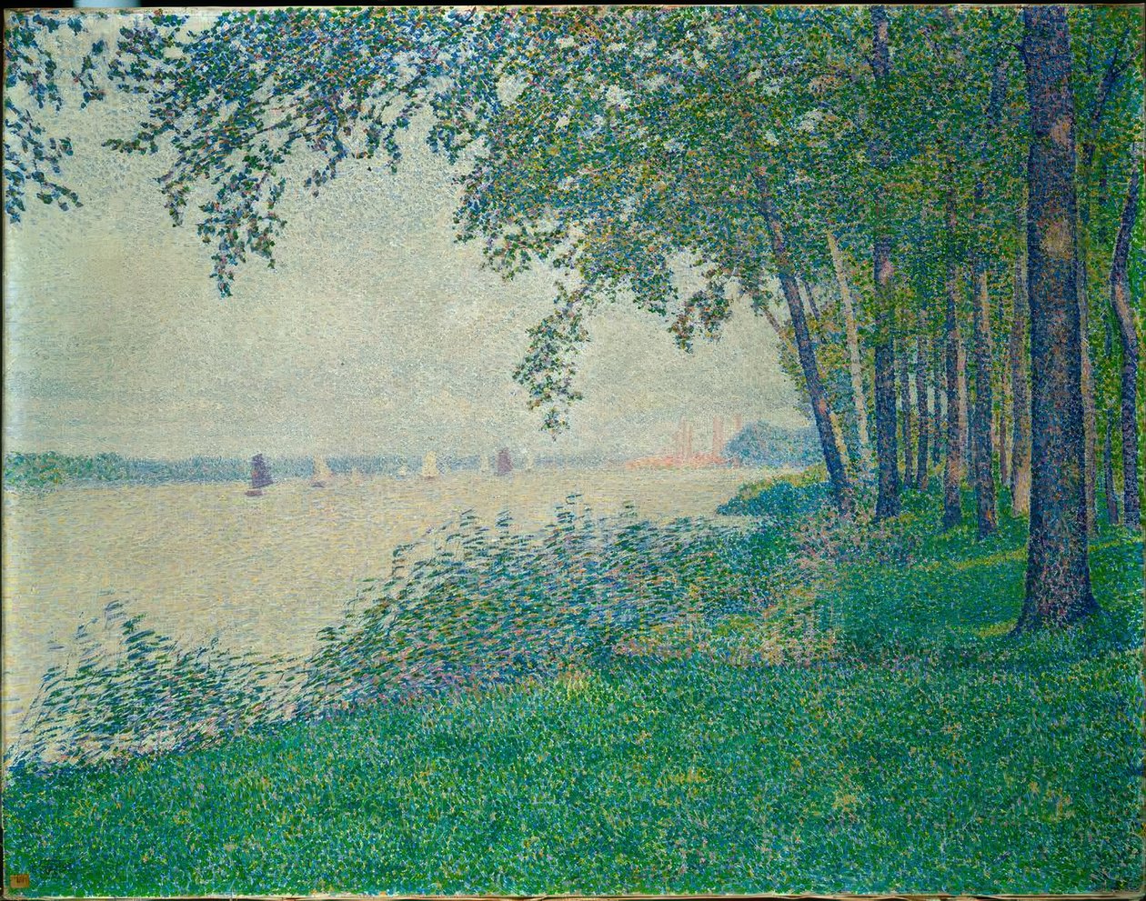 De zeilboten door Théo van Rysselberghe