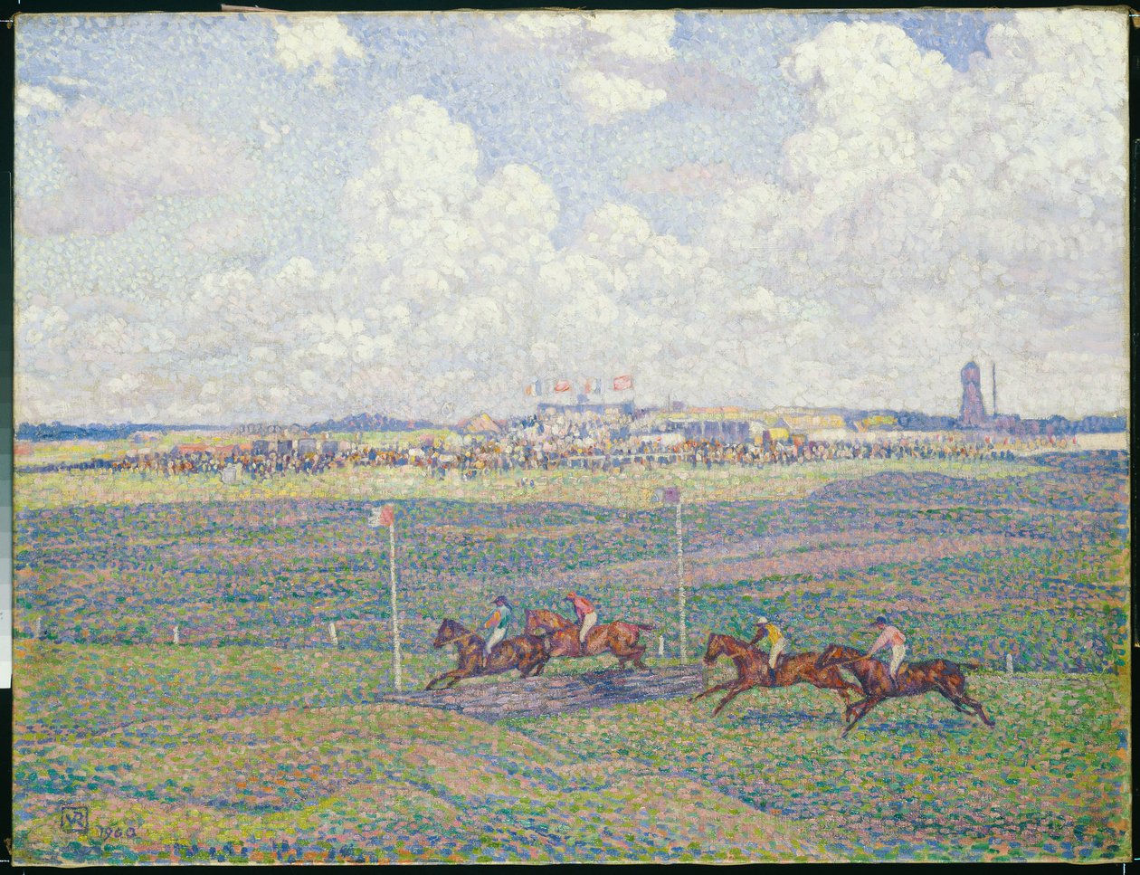 De renbaan van Boulogne-sur-Mer door Théo van Rysselberghe