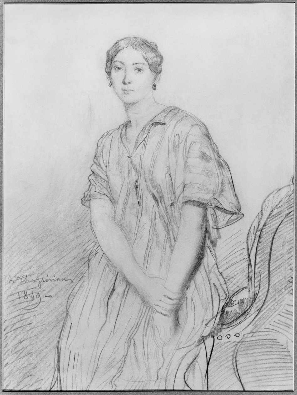 Portret van Alice Ozy, 1849 door Théodore Chassériau