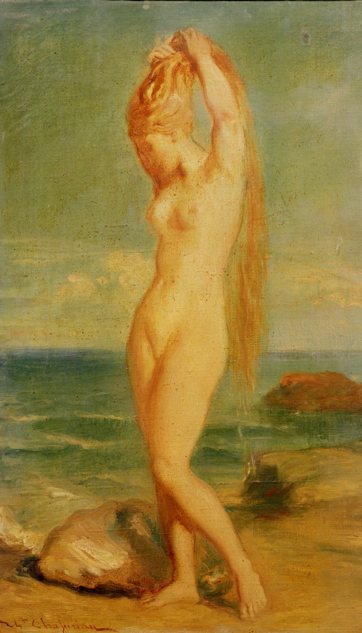 Venus afgebeeld in een zeegezicht (studie), 1839 door Théodore Chassériau