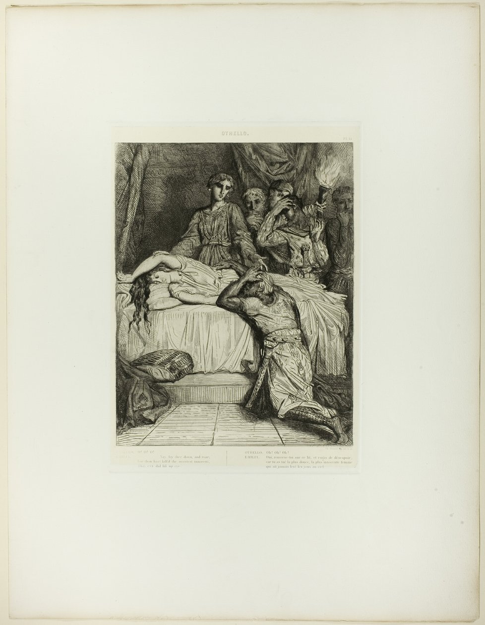 Oh! Oh! Oh!, plaat veertien uit Othello door Théodore Chassériau