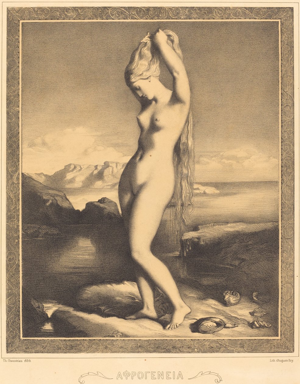 Venus Anadyomene door Théodore Chassériau