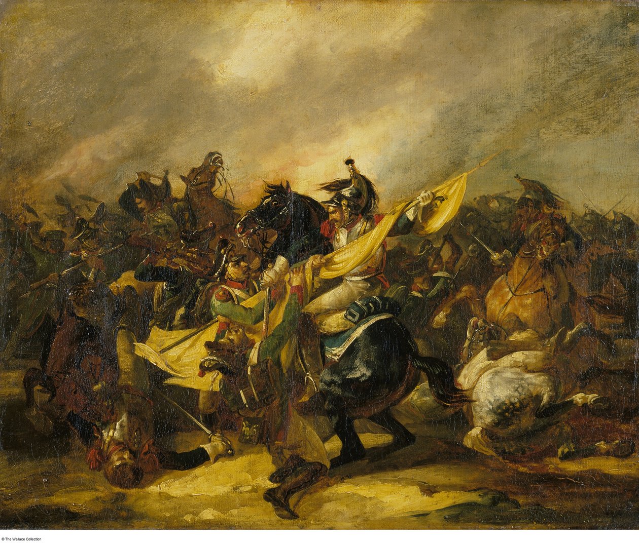 Géricault - Een charge cavaleristen, ca. 1822 - ca. 1823 door Theodore Gericault