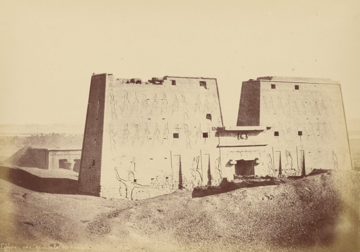 (overzicht van de Tempel van Edfu) door Théodule Devéria