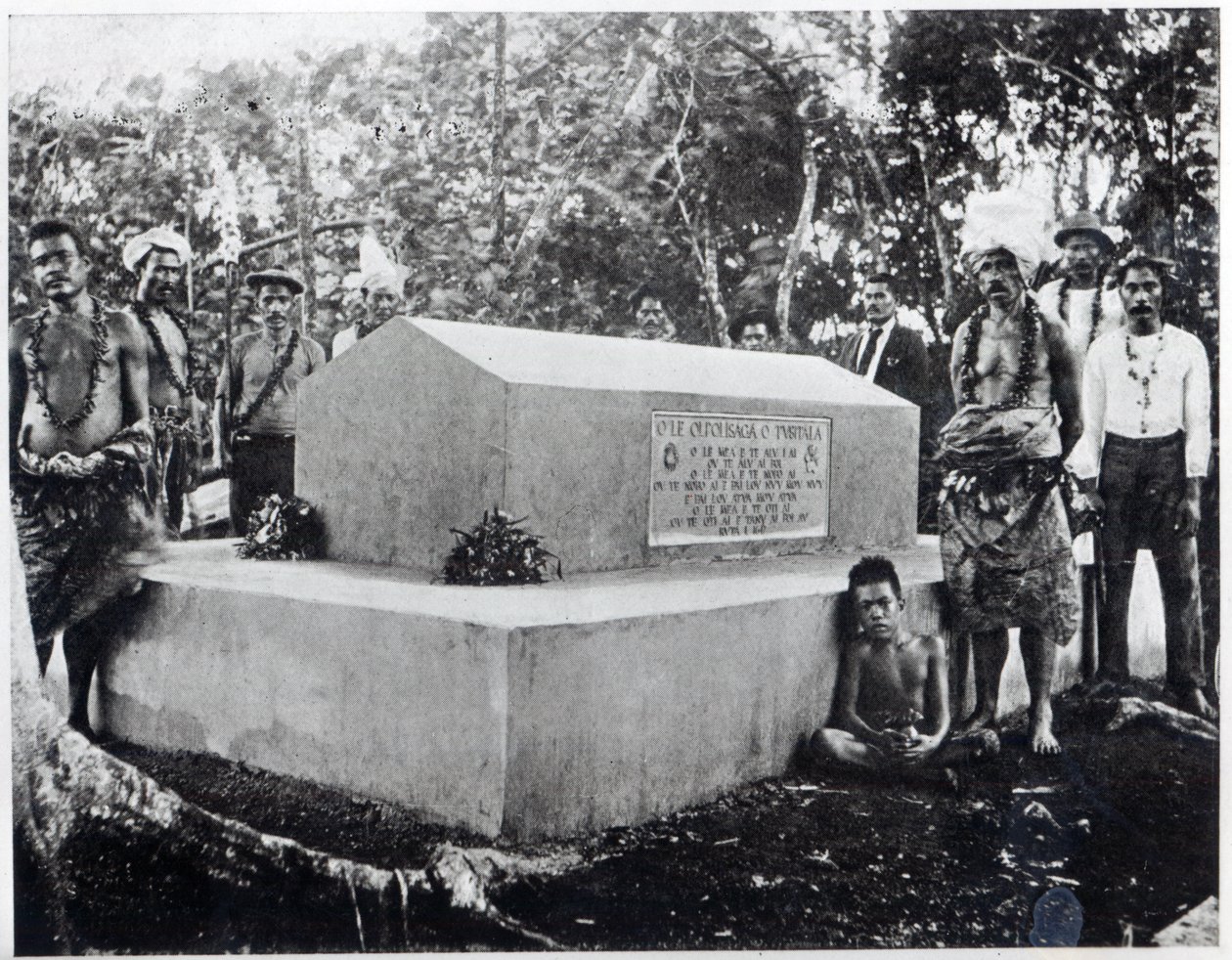 Het Graf van Tusitala, het graf van Robert Louis Stevenson in Apia, Samoa door Thomas Andrew