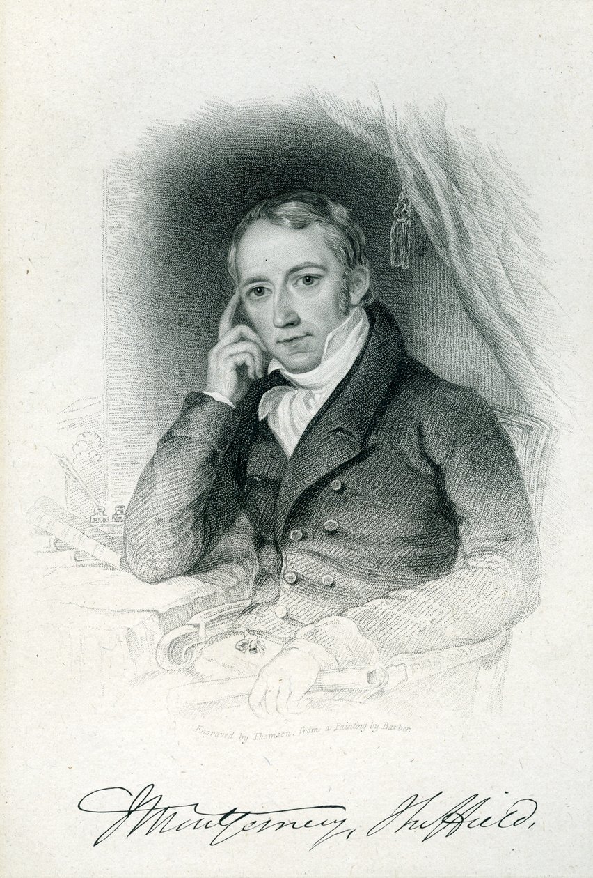 Portret van James Montgomery, ca.1820 door Thomas Barber