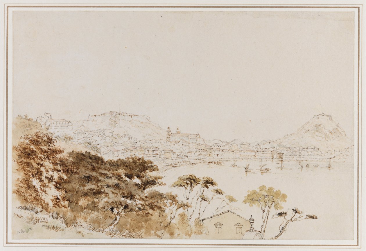 Uitgebreid Uitzicht op Macao vanaf Penha Hill door Thomas Boswall Watson