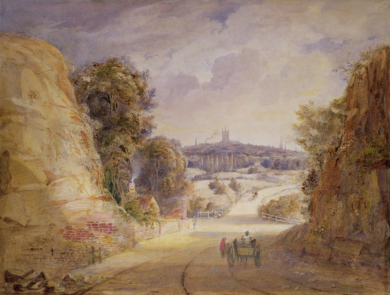 Uitzicht op Wolverhampton door Thomas Charles Leeson Rowbotham