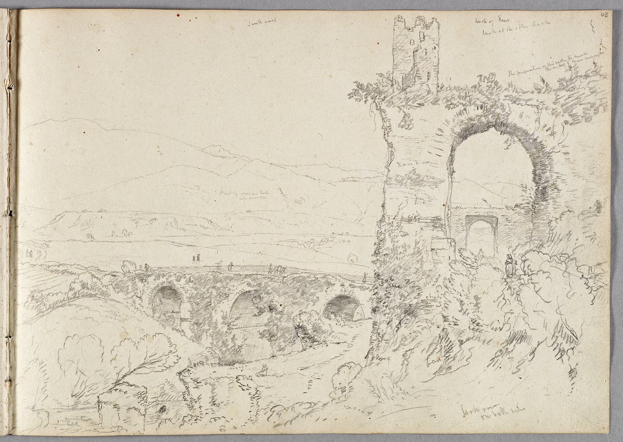 Een uitzicht nabij Tivoli (Ochtend) door Thomas Cole