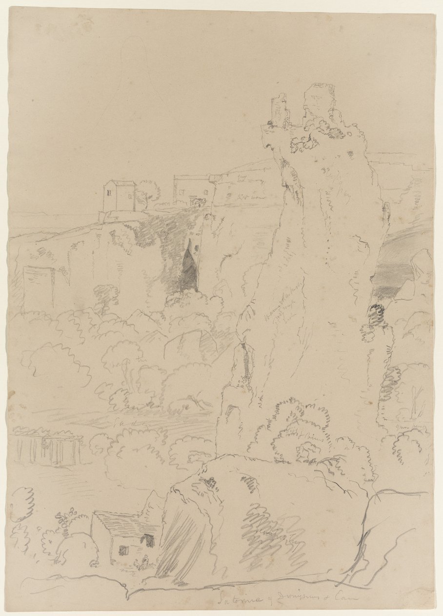 Oor van Dionysius in de Latomia del Paradiso, Syracuse, Sicilië, 1842 door Thomas Cole