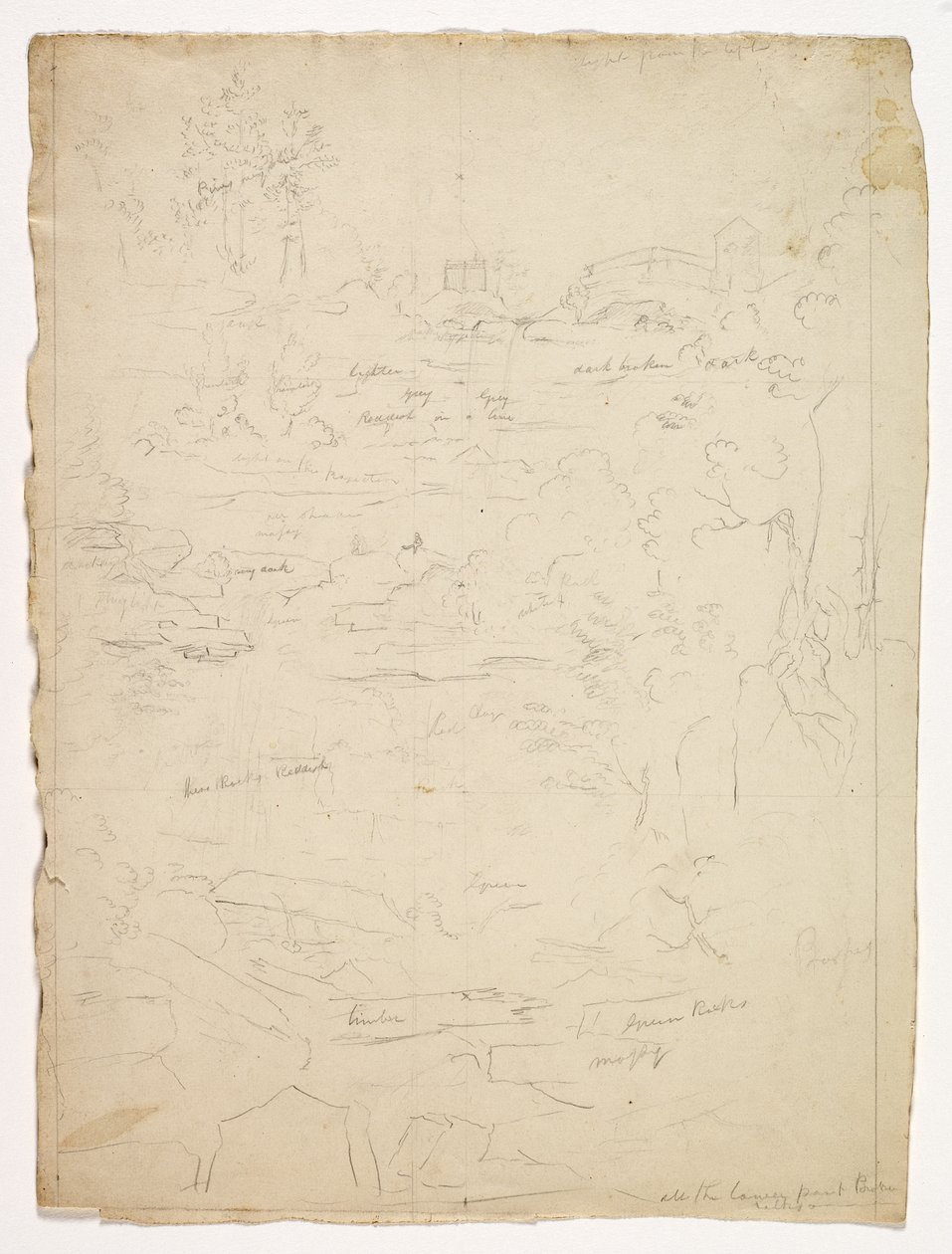 Vanaf de top van Kaaterskill Falls, 1826 door Thomas Cole