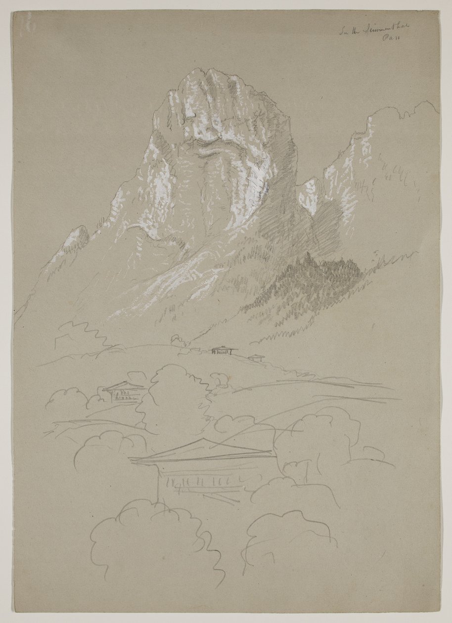 In het Simmental, Zwitserland, 1841 door Thomas Cole