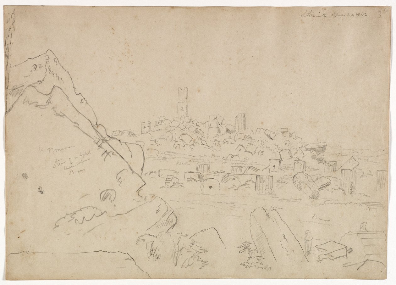 Selinute, Sicilië, 1842 door Thomas Cole