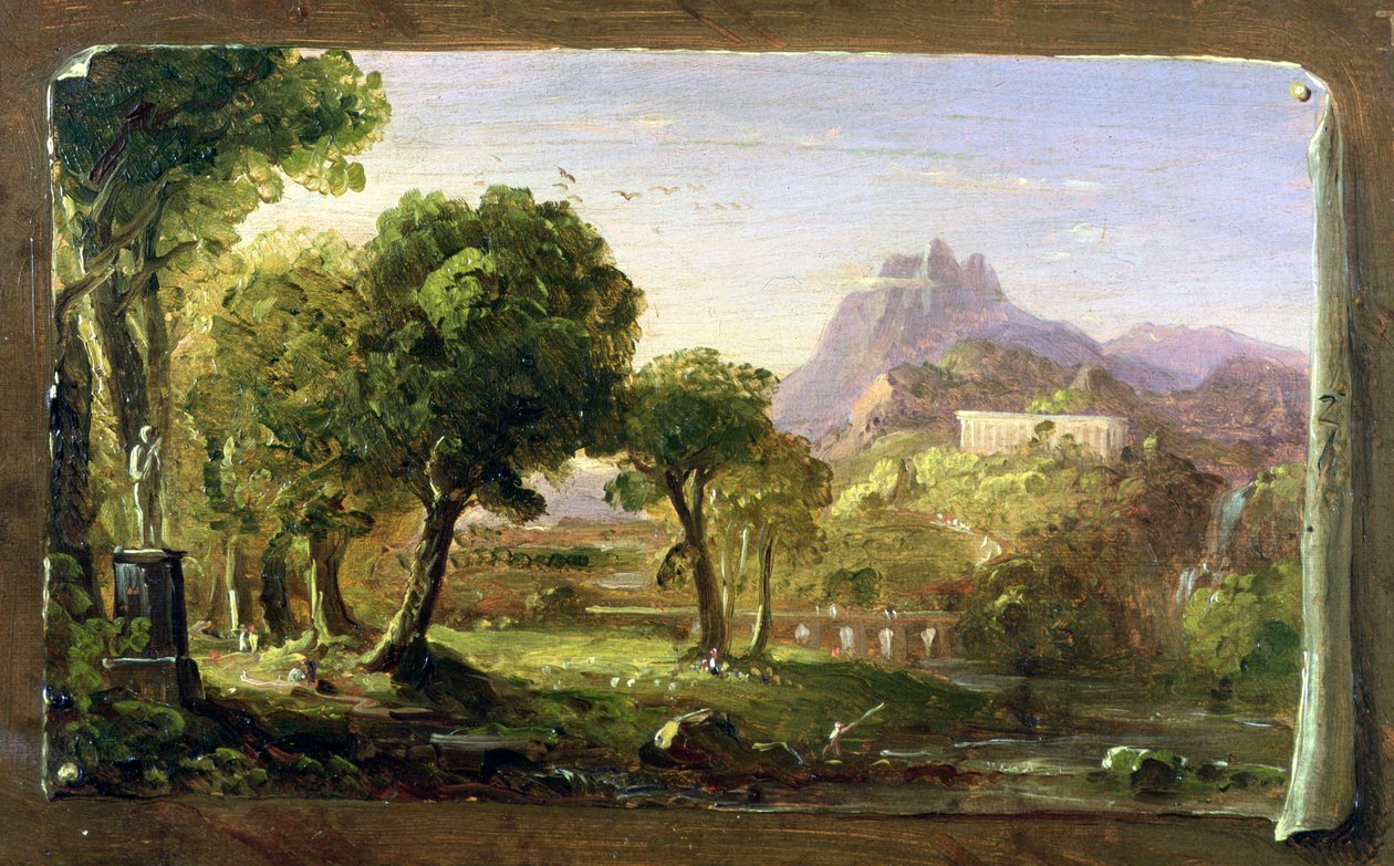 Studie voor Droom van Arcadia, 1838 door Thomas Cole