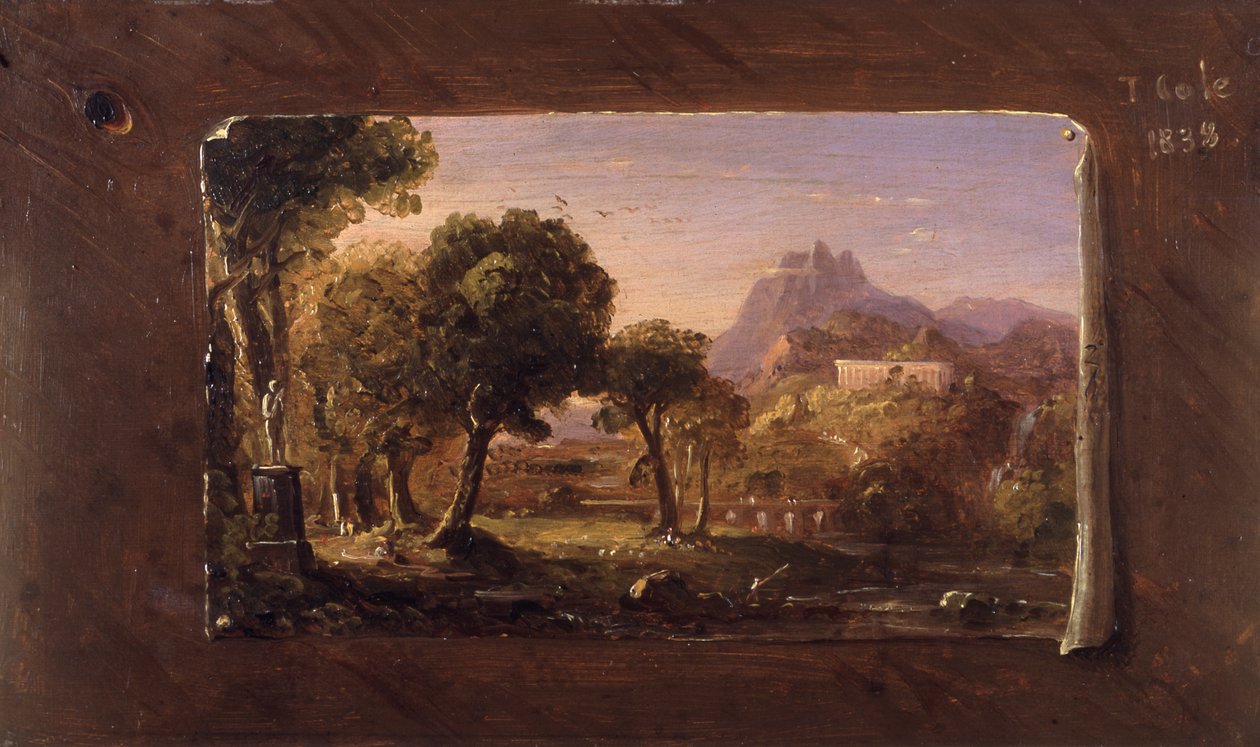 Studie voor Droom van Arcadia, 1838 door Thomas Cole