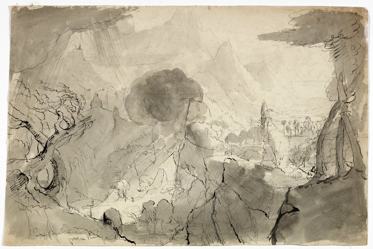 Studie voor Verdrijving uit de Hof van Eden door Thomas Cole