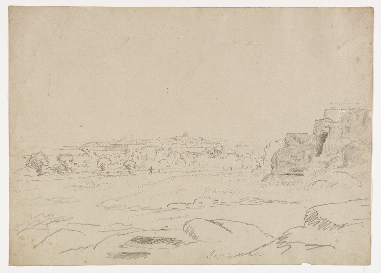 Syracuse en het graf van Timoleon, Sicilië, 1842 door Thomas Cole