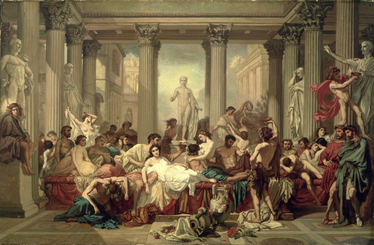 De Romeinen van de decadentie, 1847 door Thomas Couture