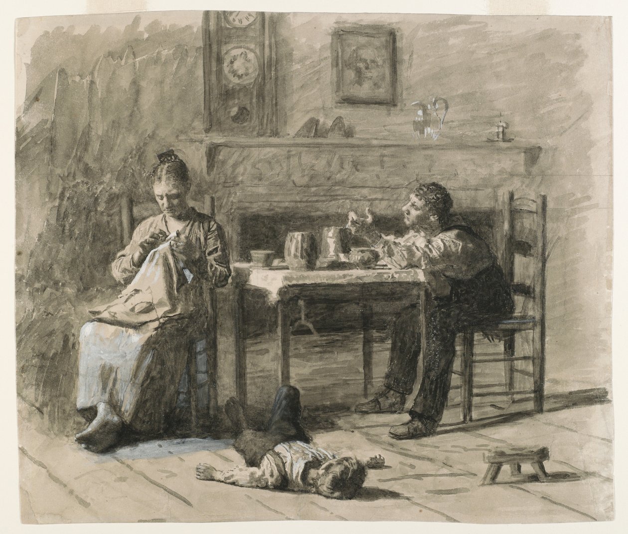 Er is zoiets als Oproepen in deze Wereld, illustratie voor Mr. Neelus Peelers Voorwaarden door Thomas Eakins