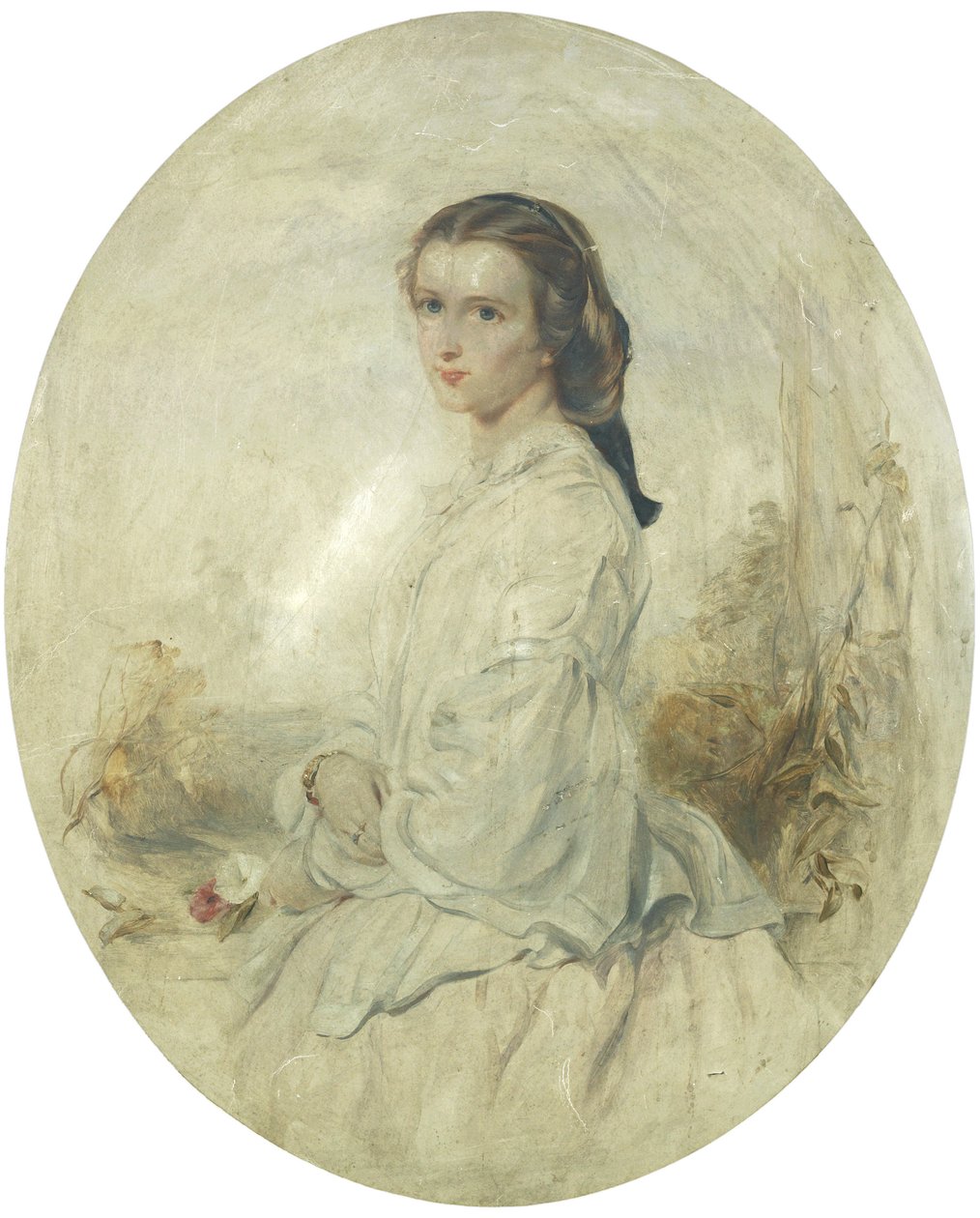 Portret van een meisje door Thomas Crane