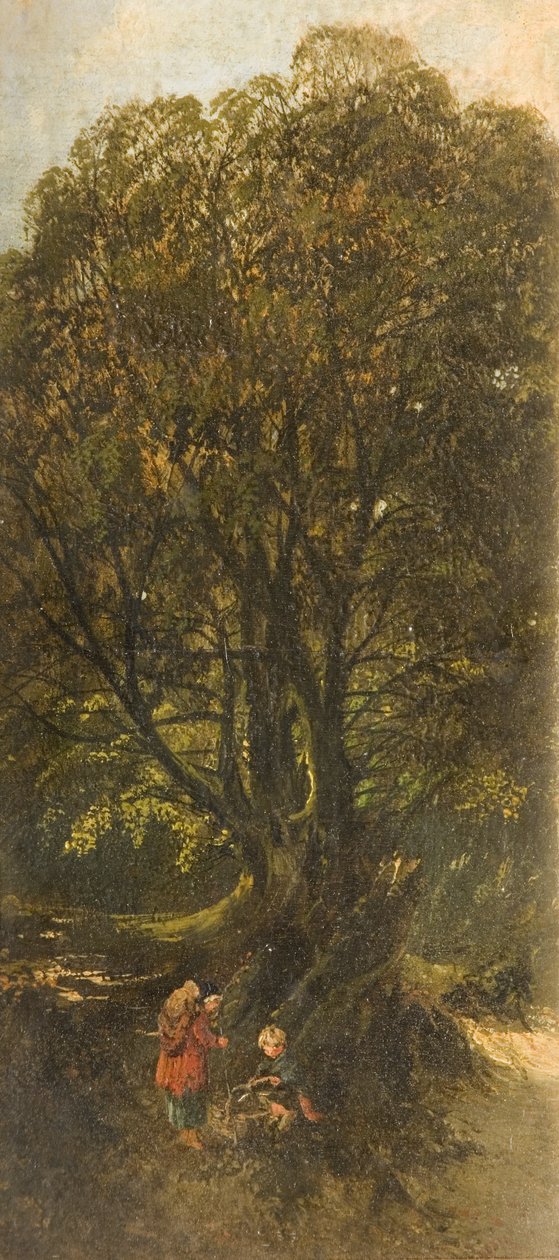 Landschap met figuren door Thomas Creswick