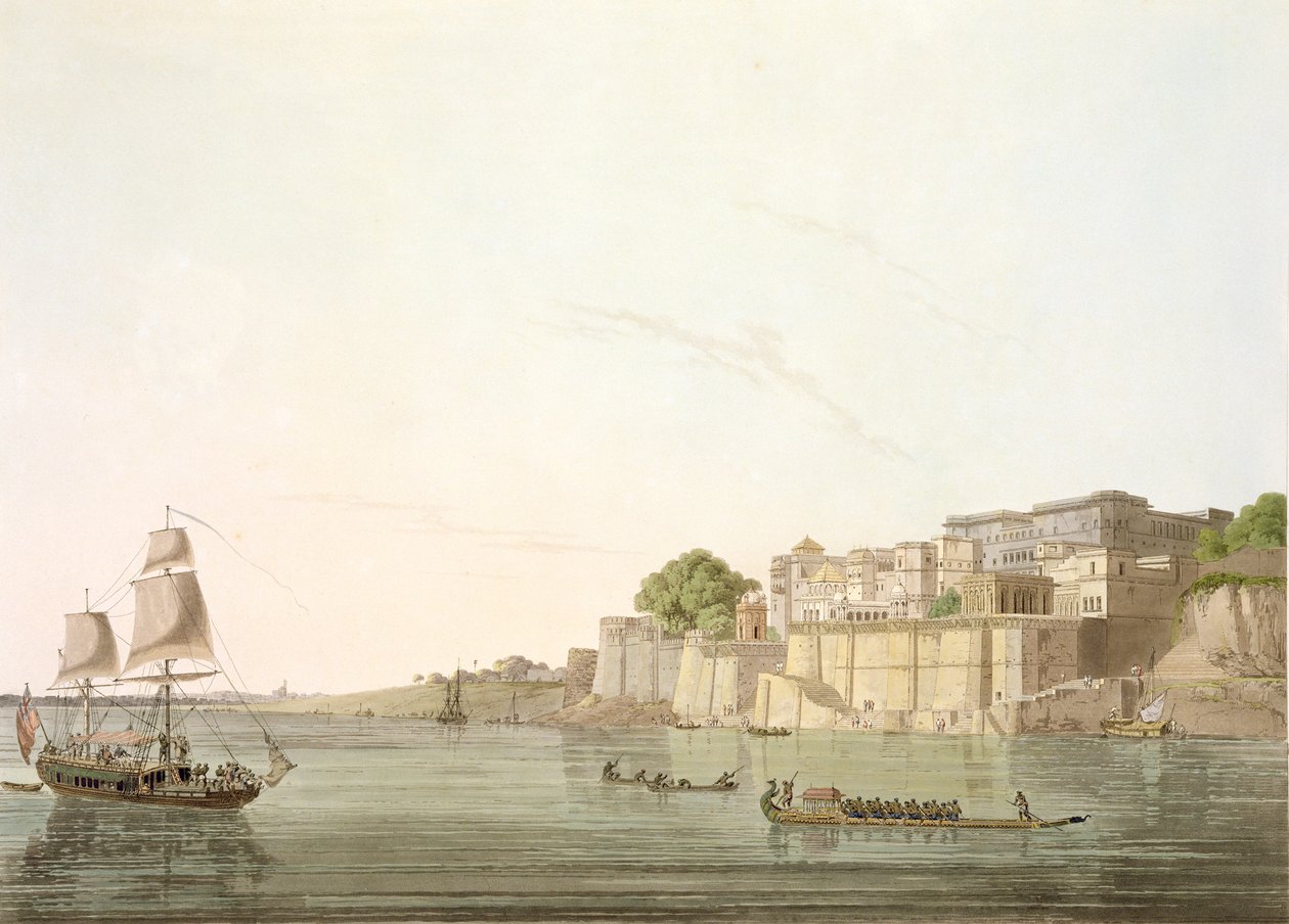 Ramnugur, nabij Benares, aan de rivier de Ganges, uit 