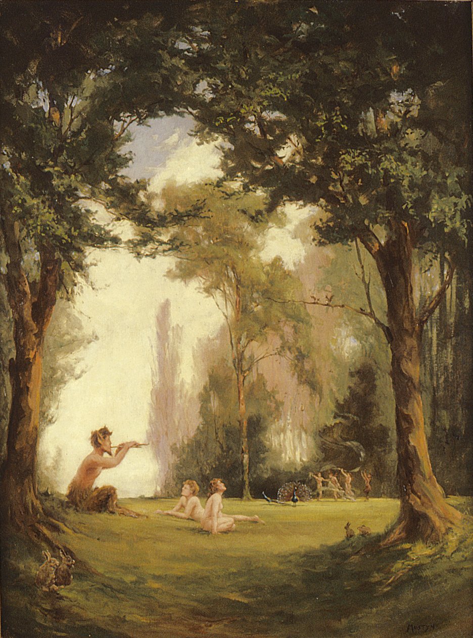 Pan die zijn Fluit Speelt door Thomas Edwin Mostyn
