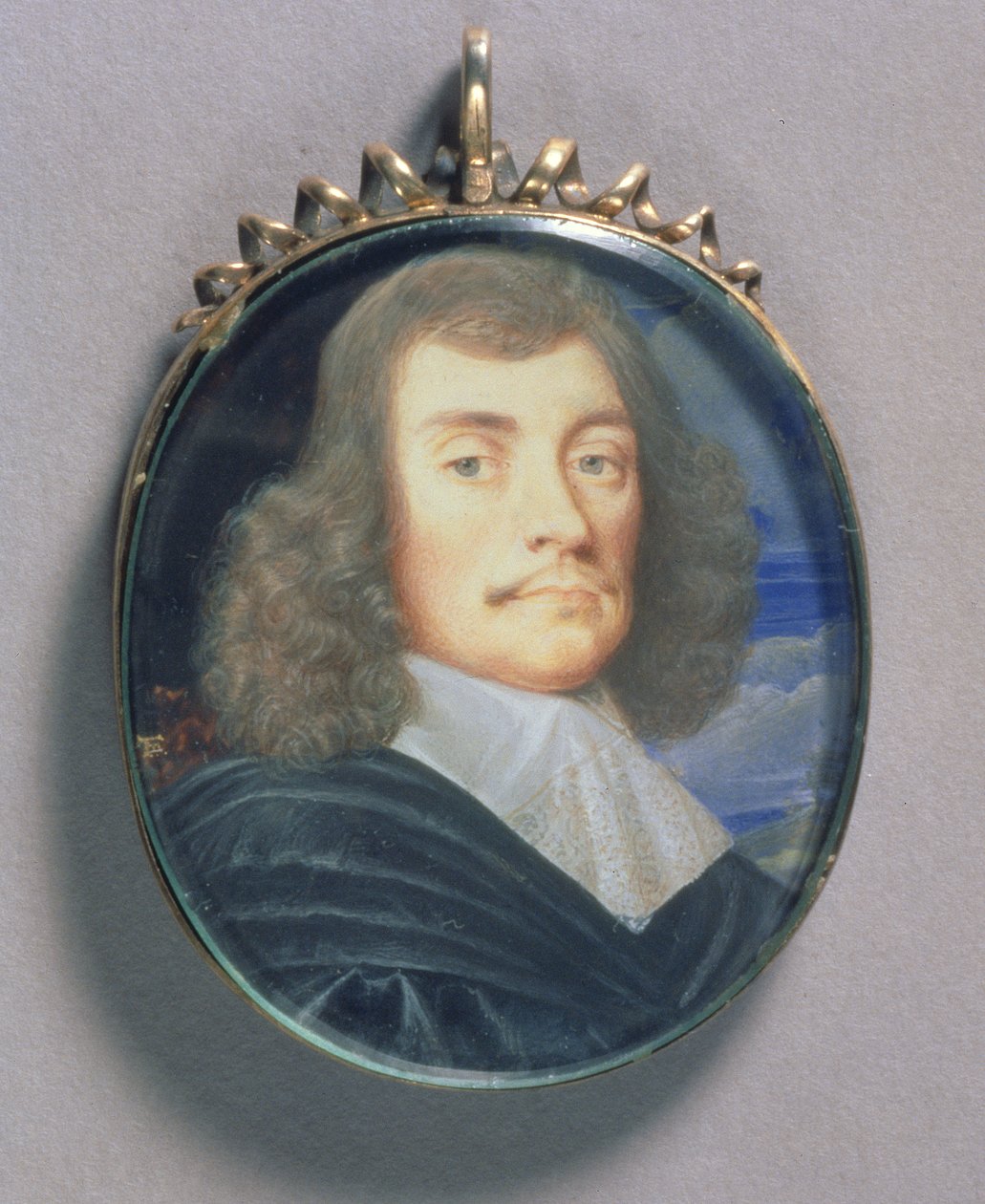 Portretminiatuur van een man, mogelijk Sir John Wildman, 1675 door Thomas Flatman