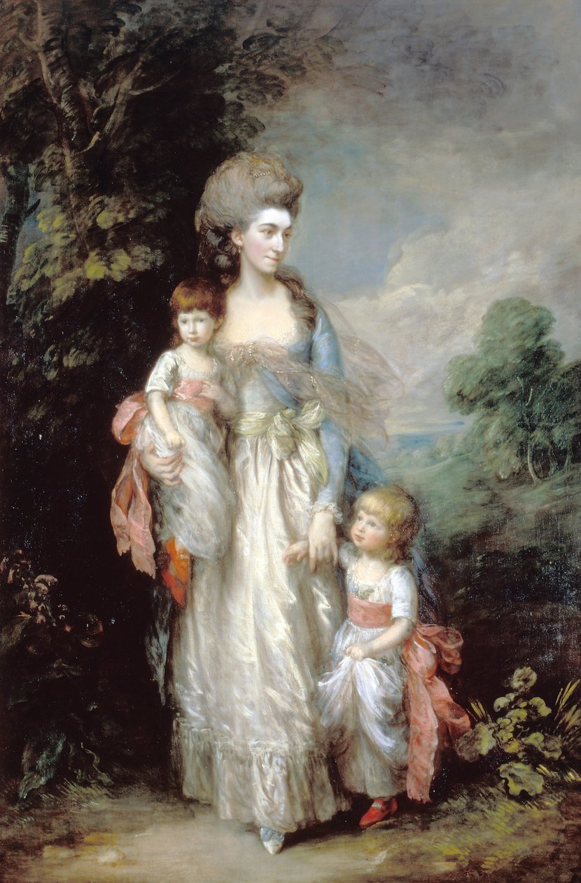 Mevrouw Elizabeth Moody met haar zonen Samuel en Thomas door Thomas Gainsborough