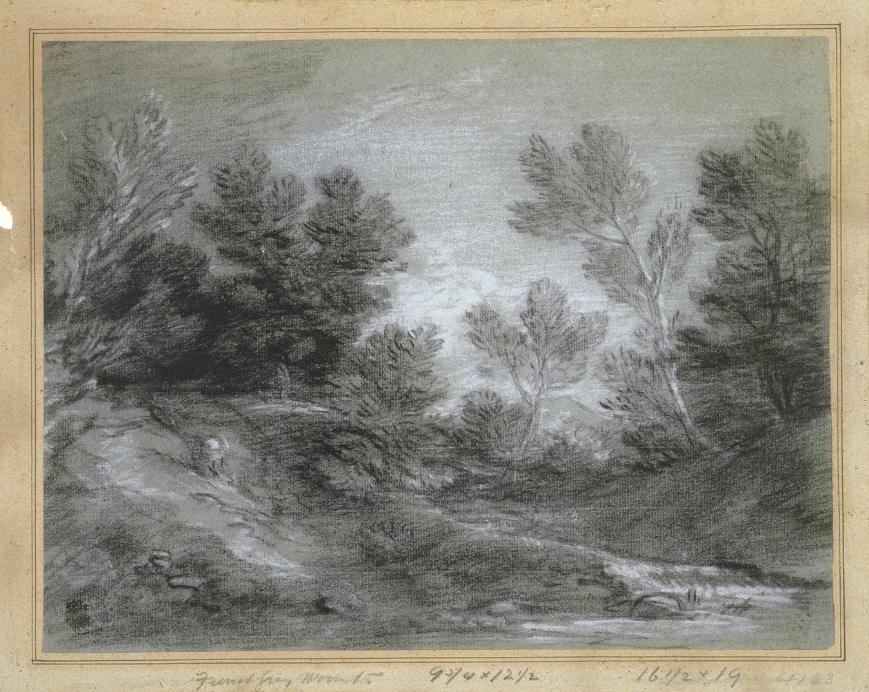 Een bosbeek door Thomas Gainsborough
