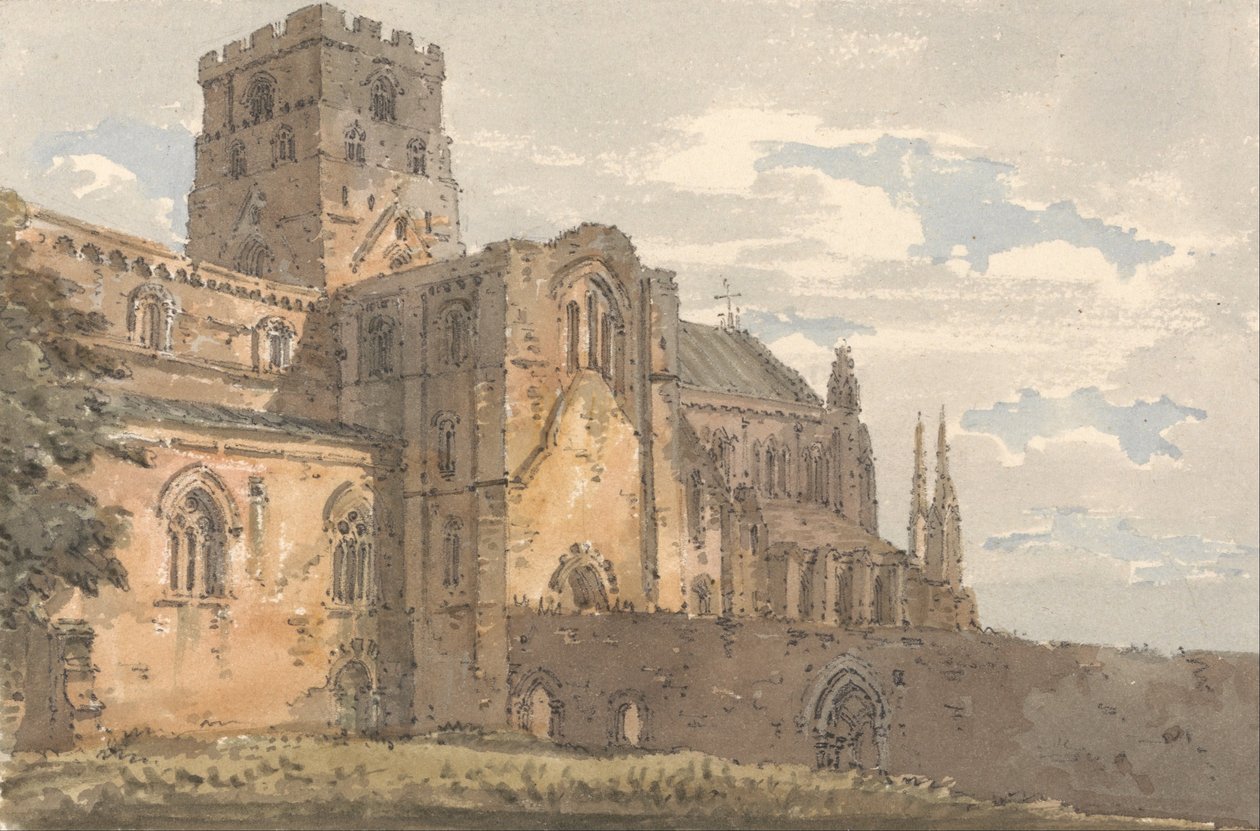 Kathedraal van Carlisle, Cumberland, vanuit het zuidwesten door Thomas Girtin