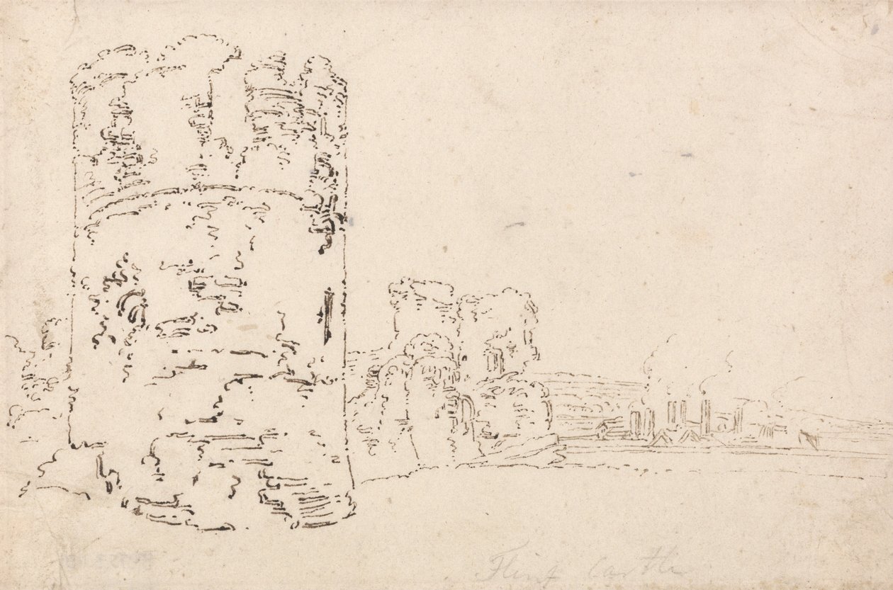 Kasteel van Flint door Thomas Girtin