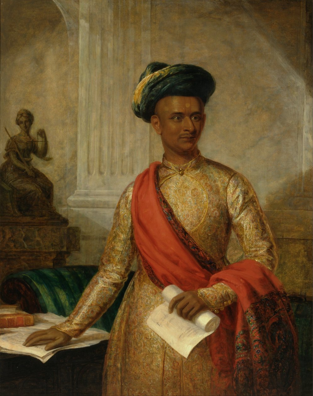 Purniya, hoofdminister van Mysore door Thomas Hickey