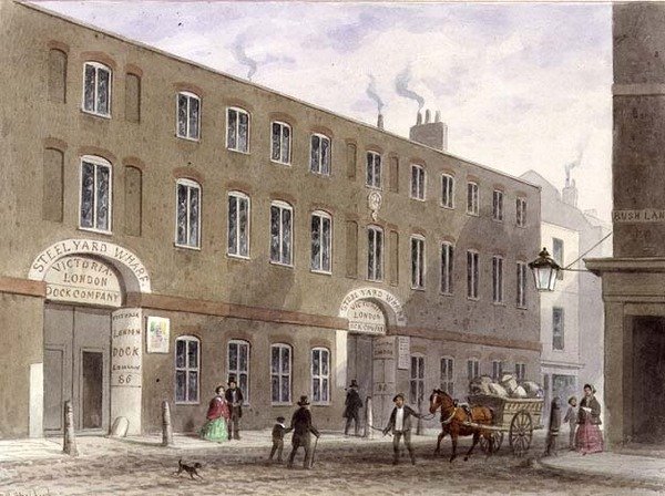 Steelyard Wharf, Upper Thames St. door Thomas Hosmer Shepherd