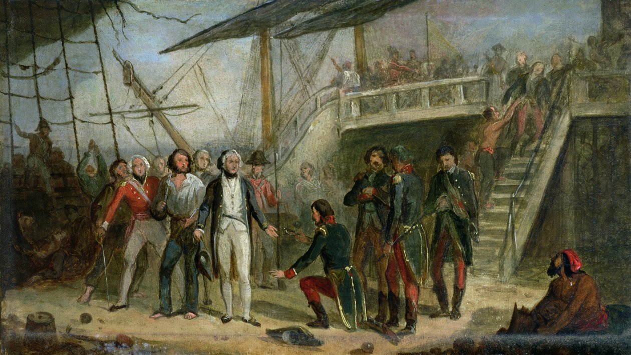 Nelson aan boord van de 