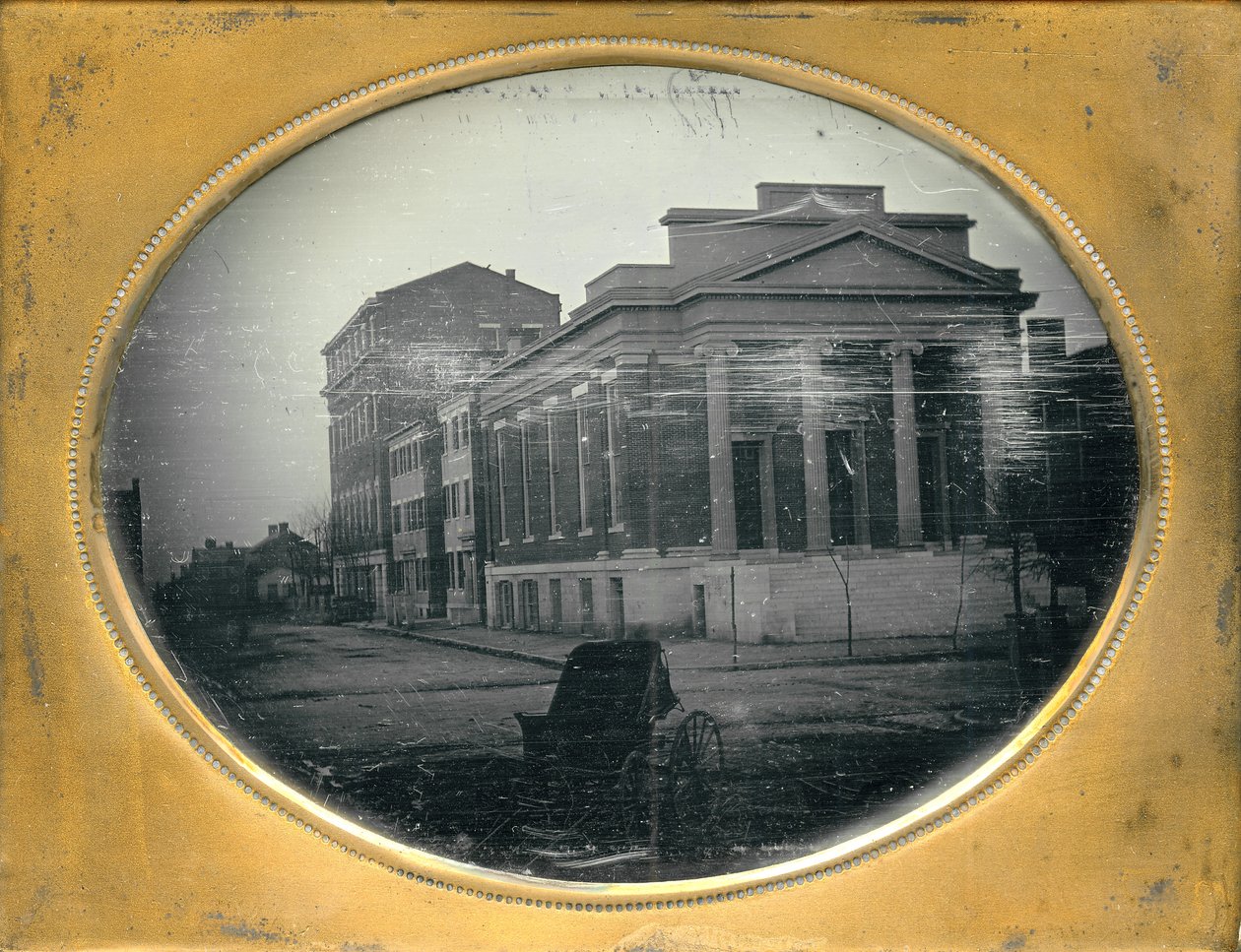 United Presbyterian Church, noordoostelijke hoek van Fifth en Locust Streets door Thomas M. Easterly