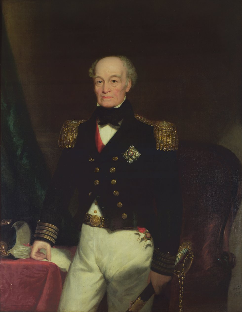 Portret van Sir Thomas Byam Martin (1773-1854) 1852 door Thomas Mackay