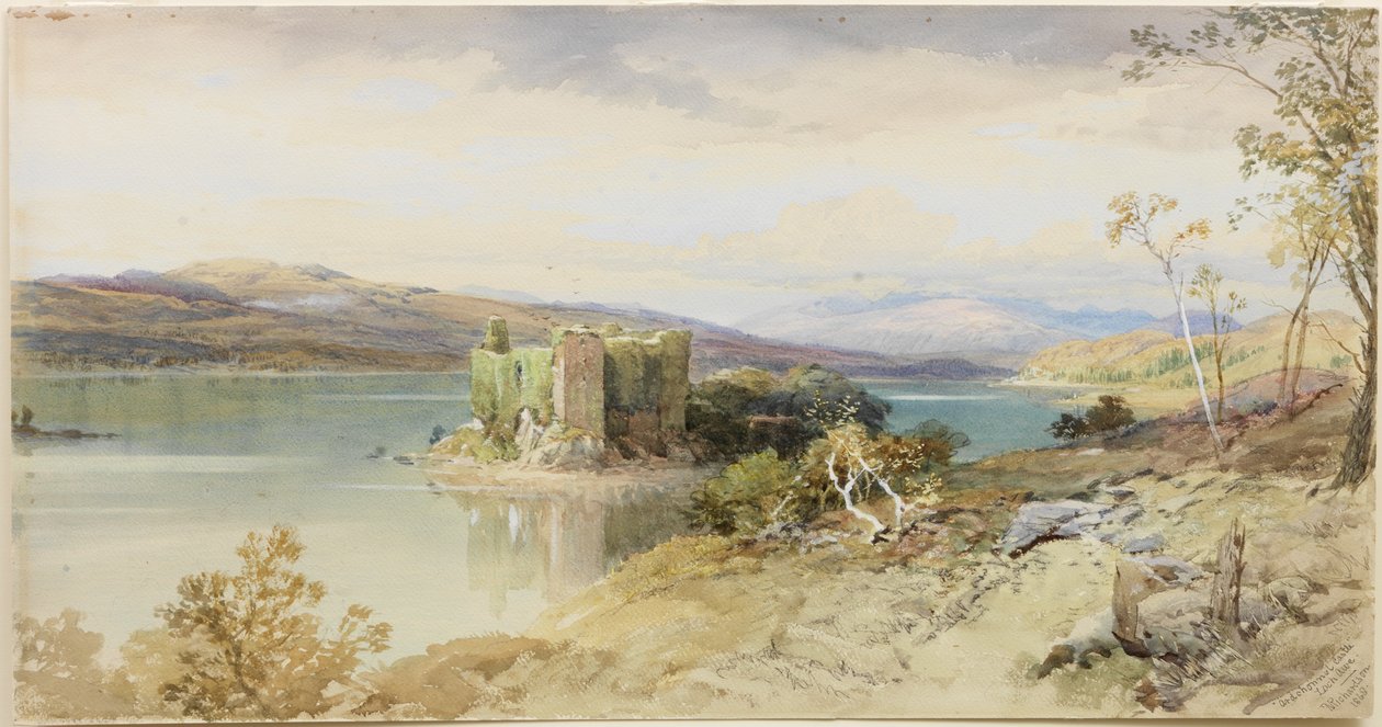 Ardchonnel Kasteel, Loch Awe door Thomas Miles II Richardson