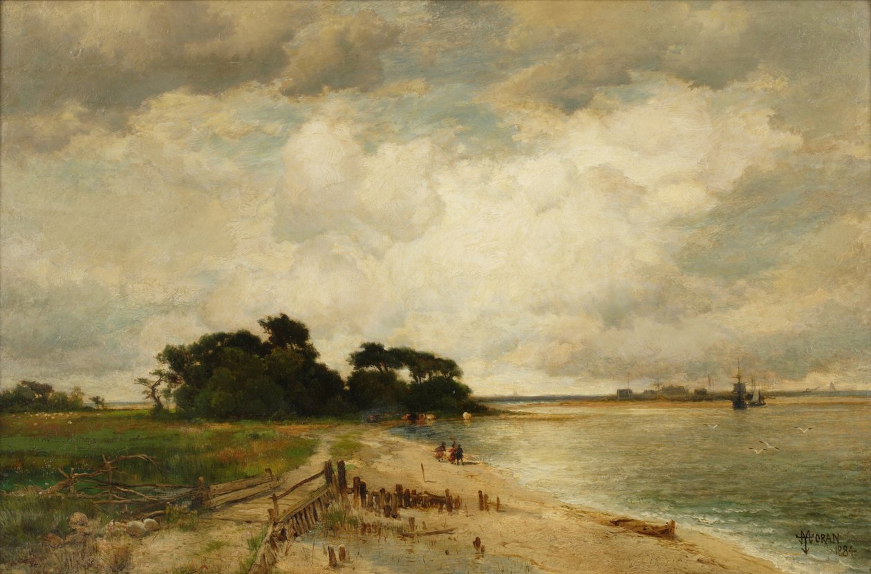 Three Mile Harbor door Thomas Moran