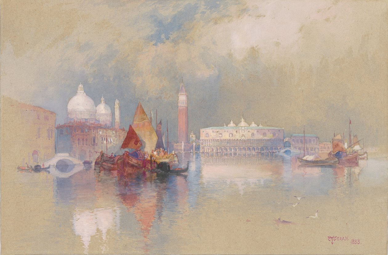 Uitzicht op Venetië, 1888 door Thomas Moran
