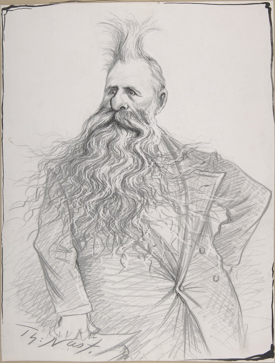 Karikatuur van senator Joseph N. Dolph door Thomas Nast