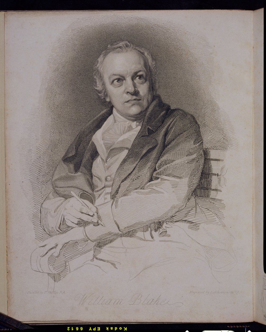 William Blake (1757-1827) gegraveerd door Luigi Schiavonetti (1765-1810) door Thomas Phillips