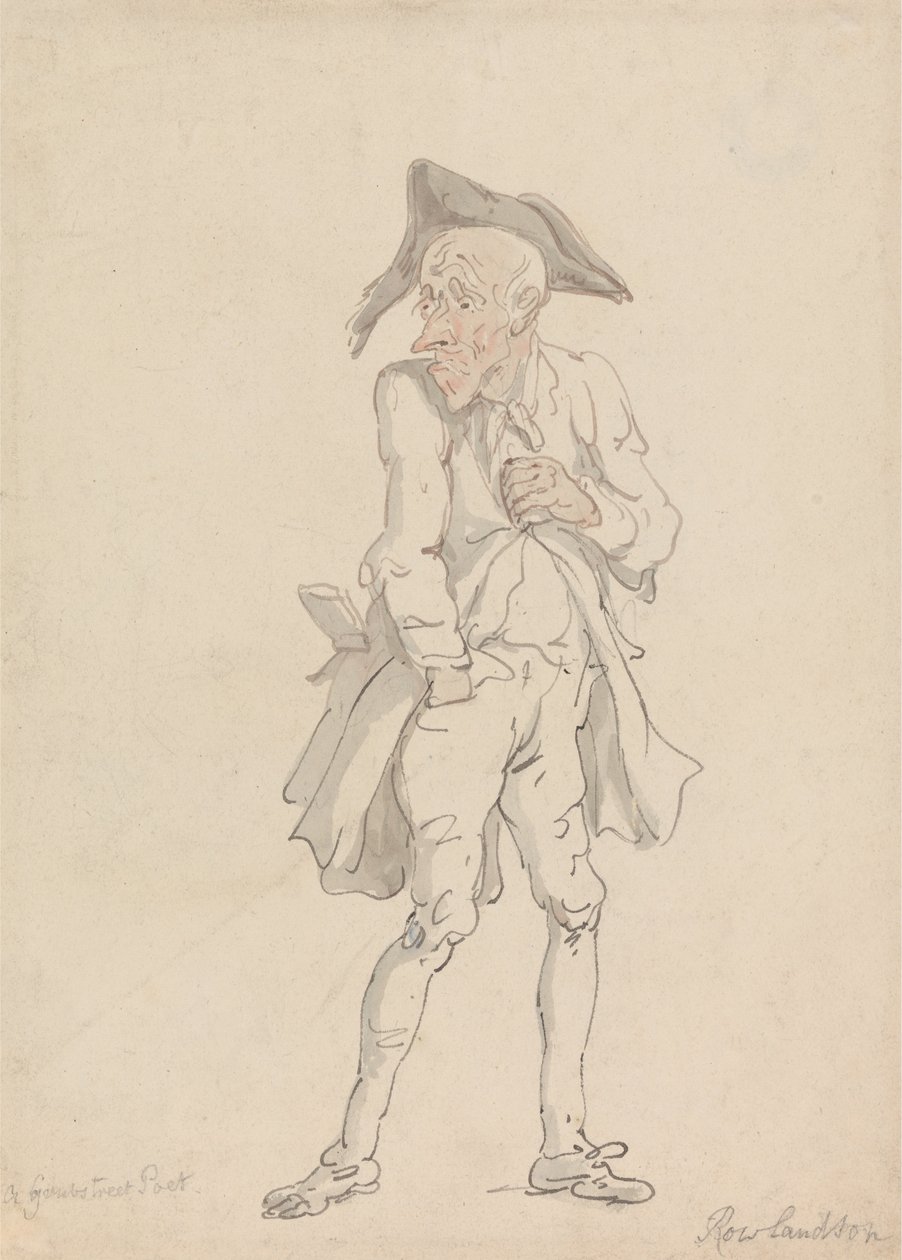 Een Grub Street dichter door Thomas Rowlandson