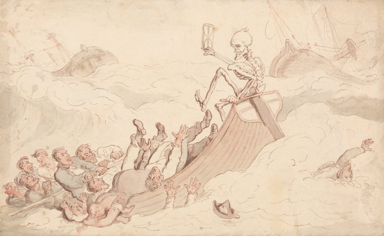De dood werd piloot door Thomas Rowlandson