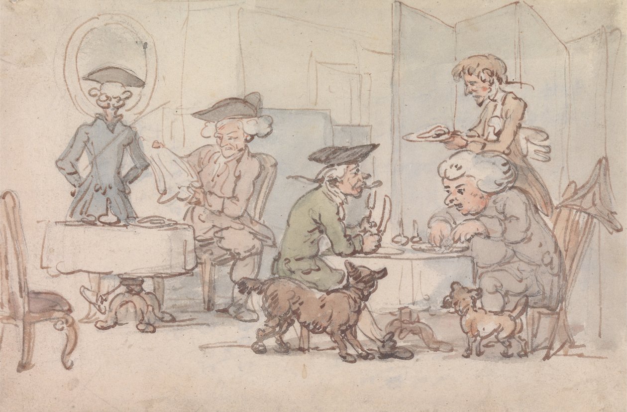 Eters in een chop shop door Thomas Rowlandson
