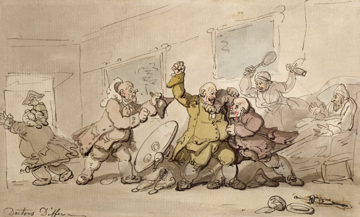 Dokters verschillen van mening door Thomas Rowlandson
