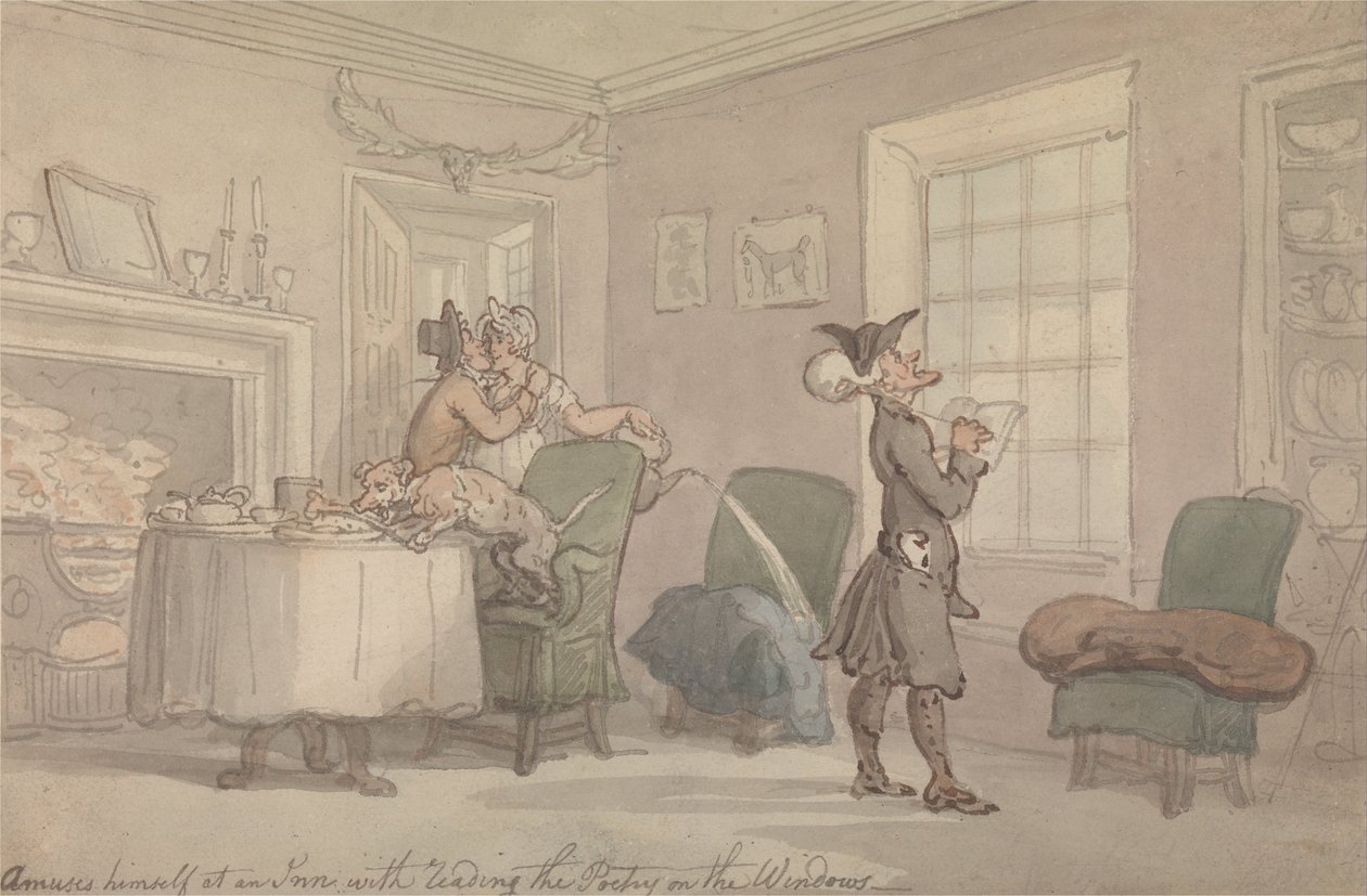 Dr. Syntax kopieert de geestigheid van het raam door Thomas Rowlandson