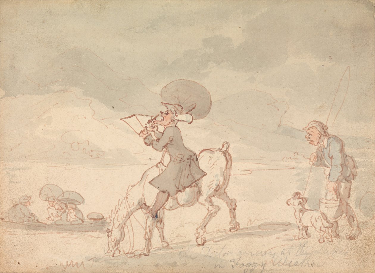 Dr. Syntax schetst het meer door Thomas Rowlandson