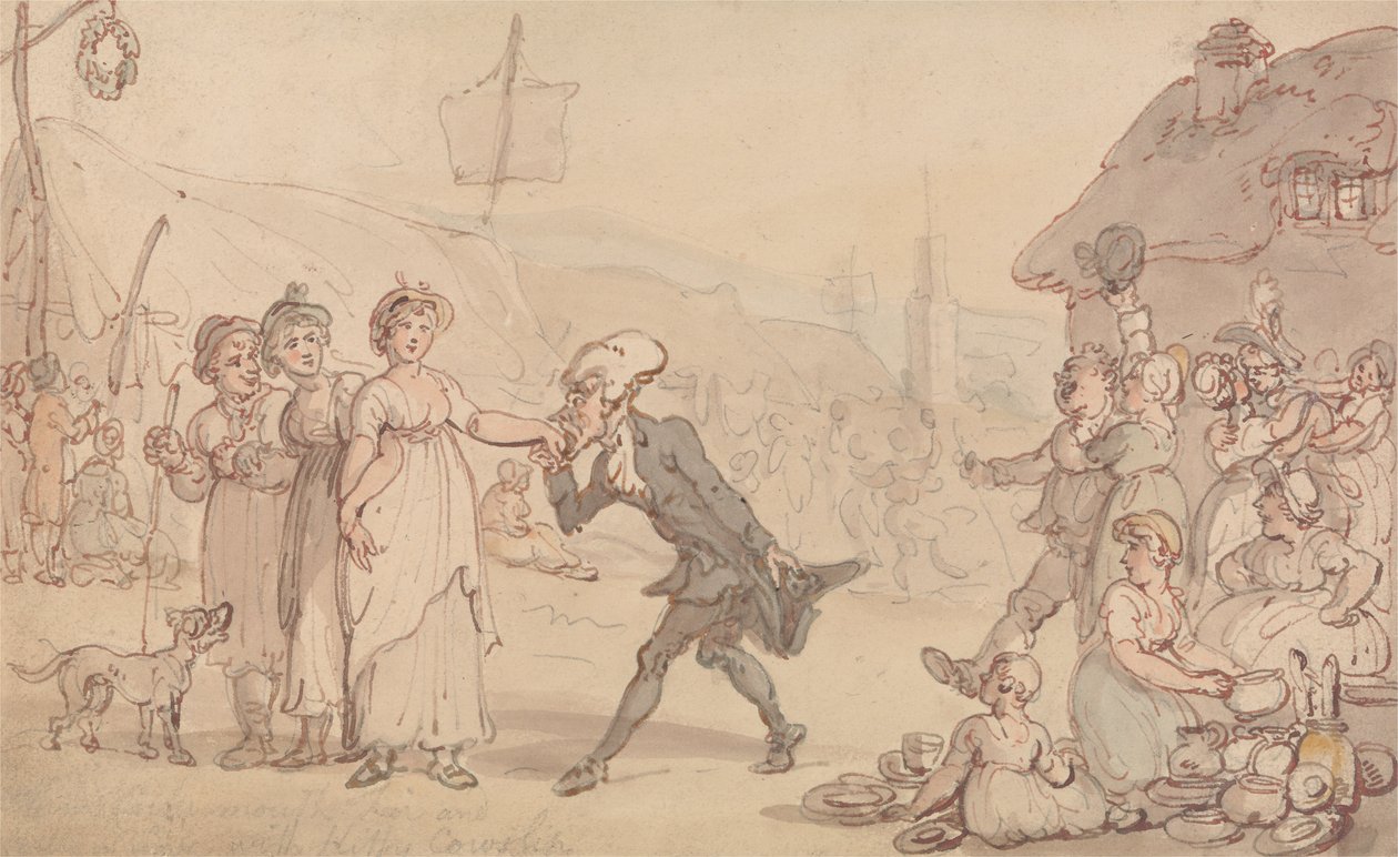 Dr. Syntax met Kitty Cowslip door Thomas Rowlandson
