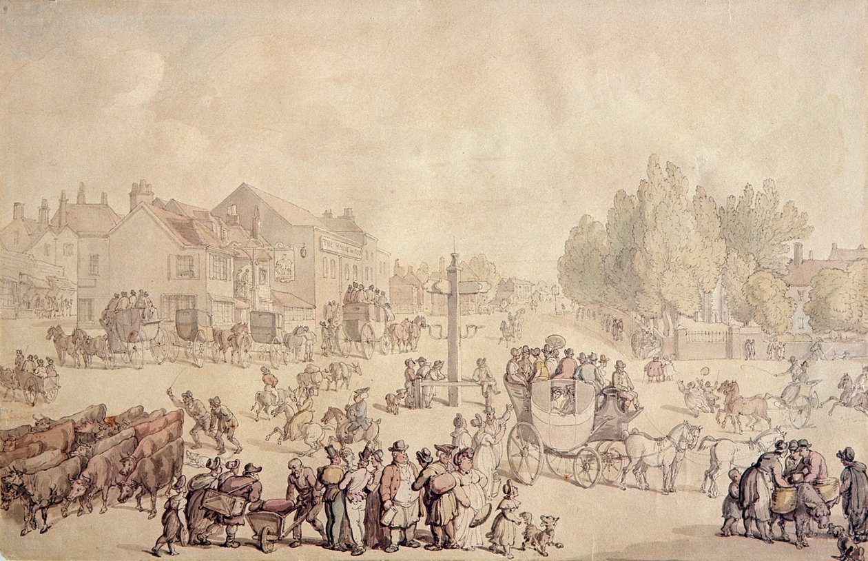 Olifant en Kasteel door Thomas Rowlandson